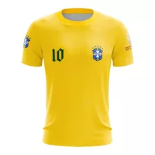 Camisa Camiseta M/c Seleção Brasil Hexa Copa 2022 Ref 01