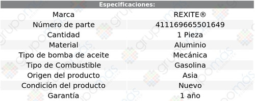 Bomba Aceite P/hyundai Getz Motor 4 Cil 1.6l 06 Al 08 Rexite Foto 2