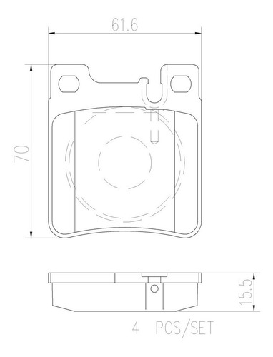 Set-4 Balatas Ceramica Traseras Clk55 Amg 5.4l V8 03/04 Foto 2