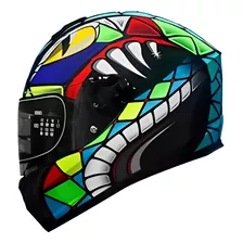 Casco Para Moto Yohe Y966 15#e - Negro Multi