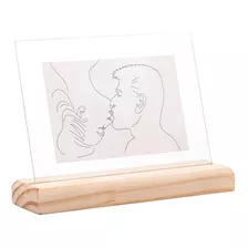 Porta Retrato De Madeira E Vidro Pinus 10cm X 15cm Woodart Cor Natural