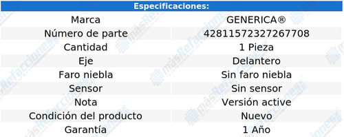 Facia Defensa Delantera March Active 2015 Al 2020 Nueva Foto 2