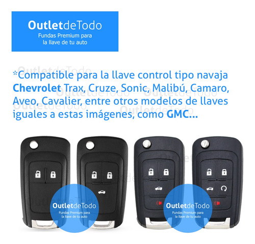 Funda Llave Chevrolet Aveo Cavalier Cruze Trax Camaro Malibu Foto 2