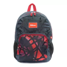 Mochila Wilson Grafismo Preta E Vermelha Cor Preto/vermelho - Único