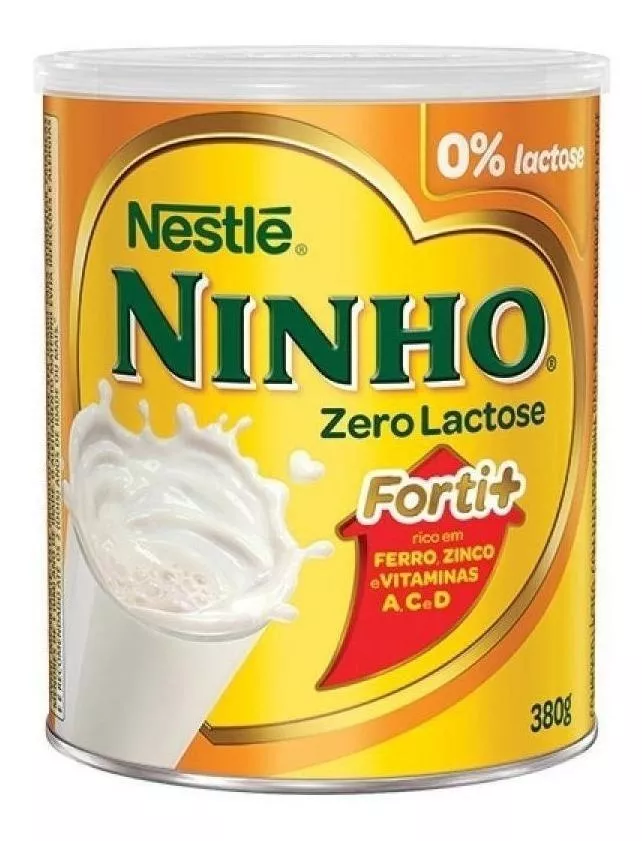 Fórmula Infantil Em Pó Sem Glúten Nestlé Ninho Forti+ Zero Lactose Em Lata De 380g A Partir Dos 12 Meses