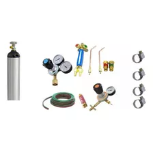 Kit Oxigenio Glp Gas Ppu Solda Maçarico 200 Cil 3 Litros