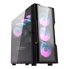 Gabinete Gamer Darkflash Dk431 Glass Atx 4 Coolerargb Preto