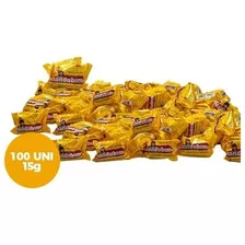 Caixa De Paçoca Rolha 100un Mandubim Embrulhada Amendoim