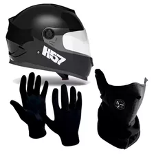 Casco Motos Integral Halcon H57 + Cuello + Guantes Fas Motos