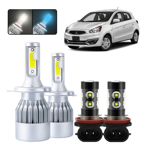 Kit De Focos Led 9007 H11 Para Mitsubishi Mirage 2015-2018 Mitsubishi MIRAGE LS