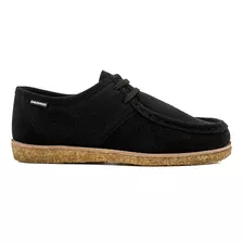 Sapato Feminino Casual Canadian Couro Preto Sola Crepe.