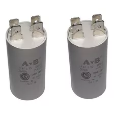 Capacitor De Marcha Continua Monofasico 4 Uf 450v Pack X2