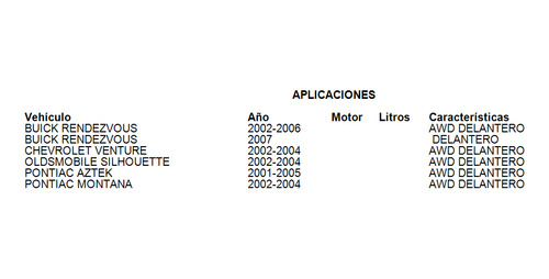 Maza Con Balero Delantero Pontiac Aztek 2003-2005 Gm Parts Foto 4