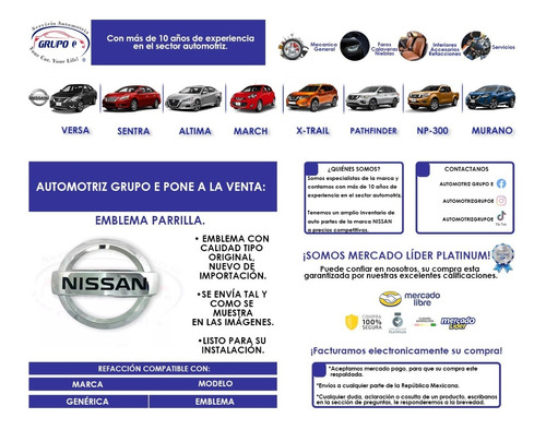 Emblema Logo Frontal Nissan Versa 2020 2021 2022 Nuevo Foto 6