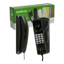 Telefone Simples Pequeno Com Fio Intelbras Barato Preto