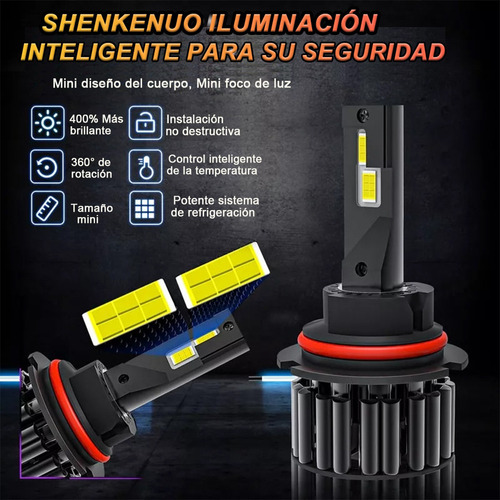 Faros Led Para Ford, Foco Delanteros 9007 28000lm Bombillas Foto 3