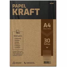 Papel Kraft Material Escolar 200g A4 21,0x29,7 Spiral 30f