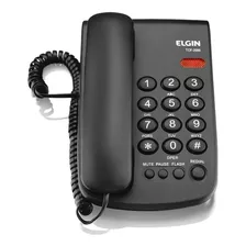 Teléfono Fijo Elgin Tcf 2000 Negro Multifuncional Con Llave