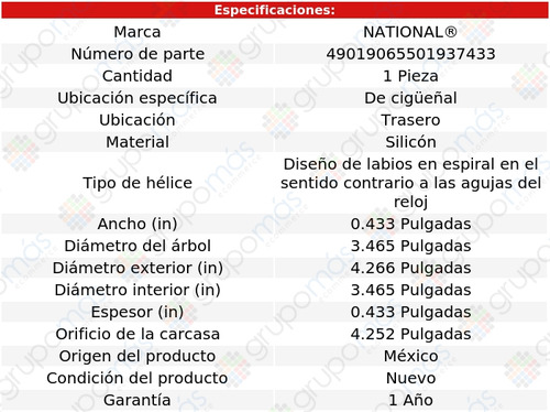 Retn Cigeal Tras National Topaz L4 2.3l 1984 A 1994 Foto 3