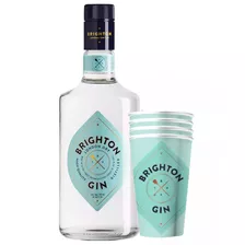 Gin Brighton London Dry Gin + Vasos Regalo - 01mercado