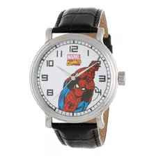 Reloj Negro Vintage De Hombre Araña De Marvel