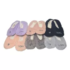 Pantufa Sapato Feminina Antiderrapante Adulto Inverno 