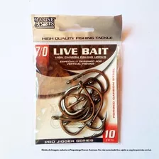 Anzol Marine Sports Live Bait Nº7/0 10p - P/ Suporte Hook