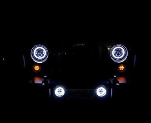 Faro Led 7 Angel Hype Jeep Wrangler Toyota Harley Vocho Foto 5