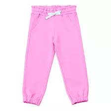 Pantalón De Buzo Bebe Paper Bag Rosado Corona