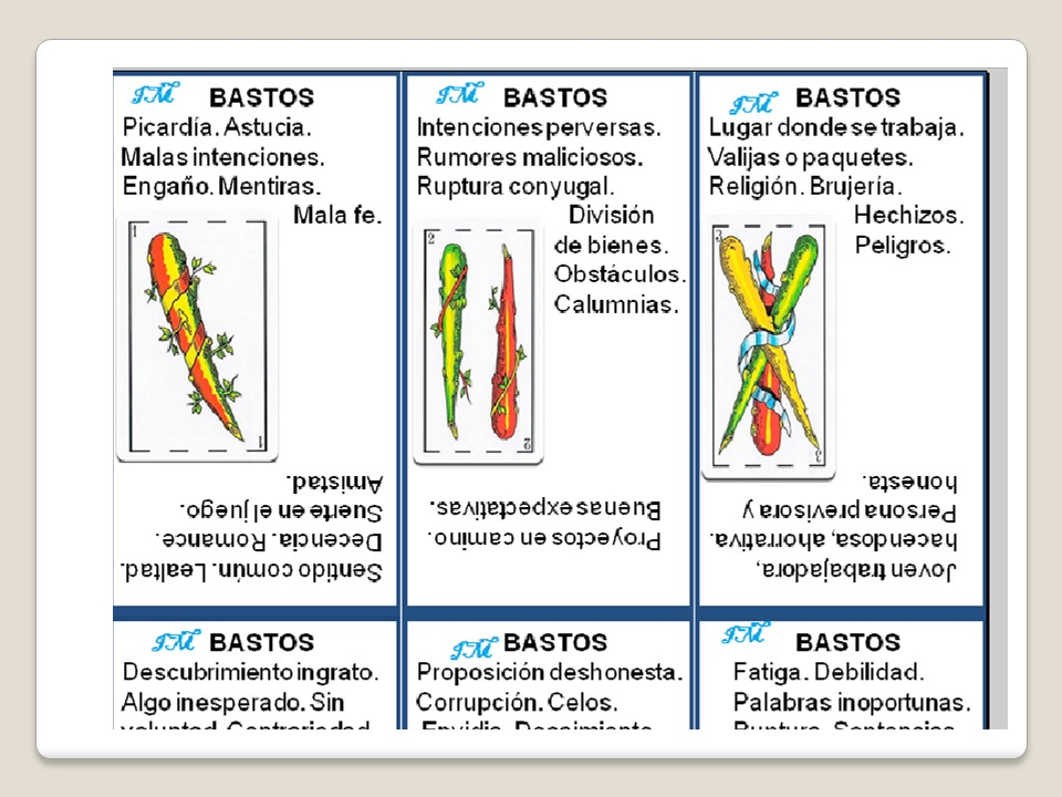 Cartas Españolas Tarot Método De Las Gitanas. Para Imprimir