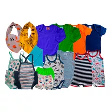 Kit 16 Peças Roupas Bebê Maternidade Enxoval Menino Menina