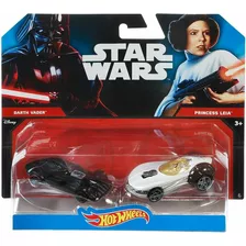 Hot Wheels Star Wars Autos Darth Vader & Princess Leia Set