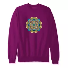 Moletom Gola Careca Mandala Colorida Blusa De Frio Exclusiva