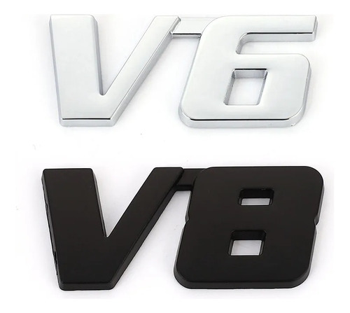 3d Metal V6 V8 Trunk Badge Sticker Para Para Bmw Audi Ford Foto 4