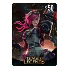 Gift Card League Of Legends / Lol R$ 50 - 1850 Riot Points 