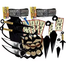 Kit Ninja Naruto Kunai Colar Azul Shurike Bandana Minato K96