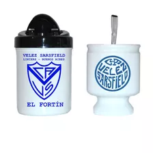 Set: Yerbera + Mate + Bombilla - Velez - El Fortin