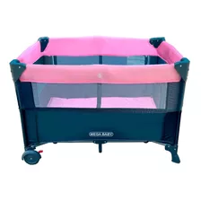 Practicuna Colecho Bebés Mega Baby Geminis Doble Altura Color Rosa