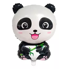 10 Mini Balão Metalizado Urso Panda 36cm Floresta Festa