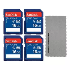 Sandisk 16 Gb Sd Hc Clase 4 Tarjeta De Memoria Flash