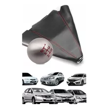 Kit Manopla E Coifa Type R Honda New Civic Si Fit 5 Marchas 