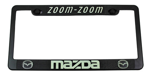 Porta Placas Mazda Reflejante Cubre Pijas Kit Foto 2