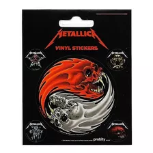 Lote De 50 Stickers Metallica Yin & Yang Para Regalos