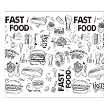 800 Papel Acoplado 30x37 - Wrap Fritas Lanches Hamburg Dog