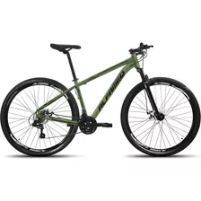 Bicicleta Aro 29 Alfameq Vx Câmbio Shimano 21v Freio A Disco Cor Verde Militar Com Preto Tamanho Do Quadro 19