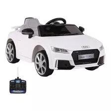 Carrinho Eletrico Infantil Audi Tt Rs 12v Controle Branco 