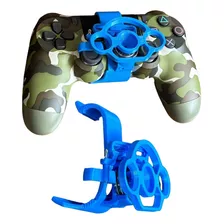 Mini Volante Controle Ps4 Playstation Jogos De Corrida Azul