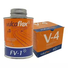 Remendo Vulcaflex A Frio 80mm V-4 40 Peças + Cola Branca
