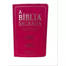 Bíblia Sagrada Rosa - Harpa E Corinhos - Letra Gigante