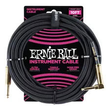 Ernie Ball Cable Para Instrumento P06081 3,05 Metros Negro